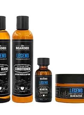 Live Bearded Complete Beard Grooming Kit， Made in the USA
