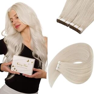 Ve Sunny Blonde Hair Extensions Tape in Platinum Blonde H