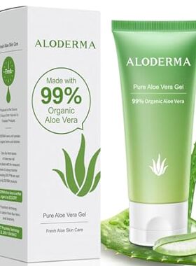 Aloderma 99% Organic Aloe Vera Gel for Face Made within 1