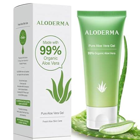 Aloderma 99% Organic Aloe Vera Gel for Face Made within 1