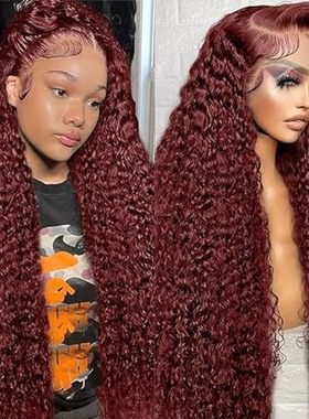 Reddish Brown Lace Front Wigs Human Hair Pre Plucked Wate