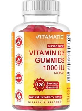 Vitamatic Sugar Free Vitamin D3-120 Pectin Based Gummies