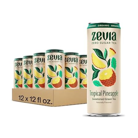 Zevia Organic Sugar Free Iced Tea， Green Tea Tropical Pin图片