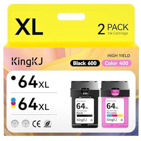 64XL Ink Cartridge Replacement for HP 64XL HP64 64 XL Use