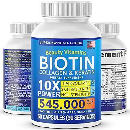 Biotin and Collagen Vitamins + Keratin with Folate - Hair