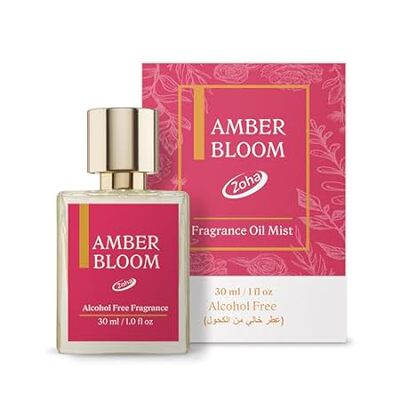 Zoha， Amber Bloom Perfume for Women and Men， Alcohol-Free