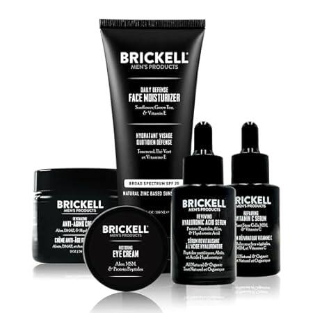 Brickell Men's Complete Defense Anti Aging Routine， Night