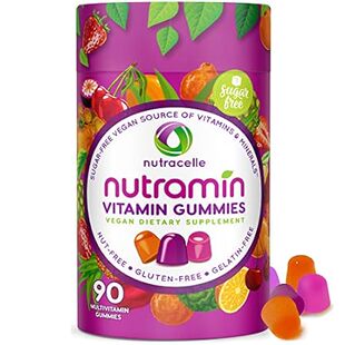 NUTRAMIN Daily Vegan Keto Multivitamin Gummies Vitamin C，