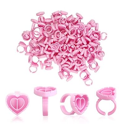 Glue Rings for Eyelash Extensions， Inartato Heart Glue Ri