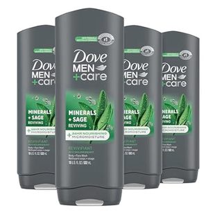 Dove Men+Care Body Wash Mineral + Sage 4 Count for Men's