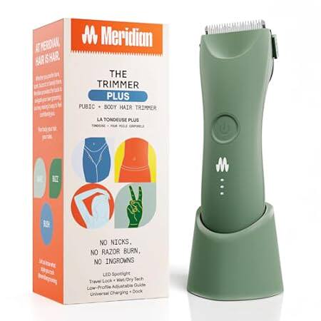 MERIDIAN Trimmer Plus Body Hair Manscaping Trimmer， Adjus