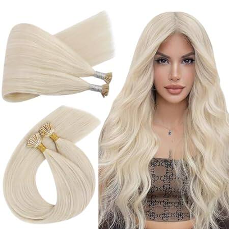 Ugeat Itip Hair Extensions Blonde I Tip Human Hair Extens
