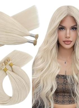 Ugeat Itip Hair Extensions Blonde I Tip Human Hair Extens