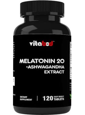 Vitabod Melatonin 20mg with Ashwagandha 4:1 Extract 250mg