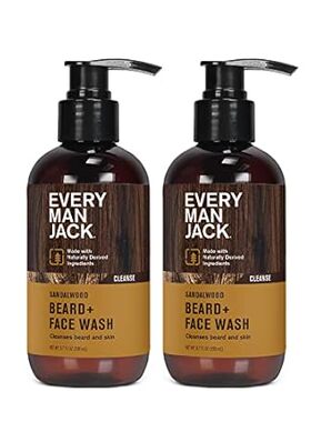 Every Man Jack Beard and Face Wash， Sandalwood Fragance，