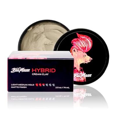 BluMaan Men’s Hybrid Styling Cream Clay | Matte Cream Hai