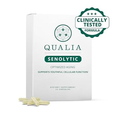 Qualia Senolytic Supplement， Fisetin， Quercetin， Piperlon