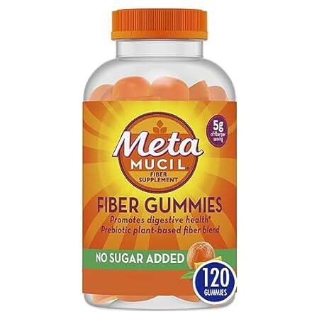 Metamucil Fiber Supplement Gummies， Sugar Free Orange Fla