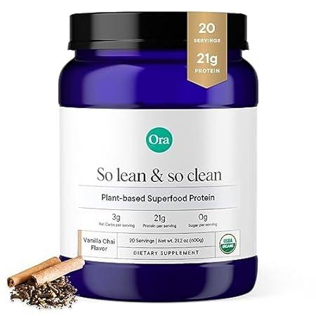 Ora Organic Vegan Protein Powder - 21g Plant Based Protei