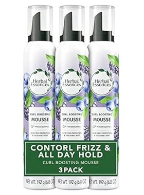 Herbal Essences Curl Boosting Mousse， Frizz Control for C