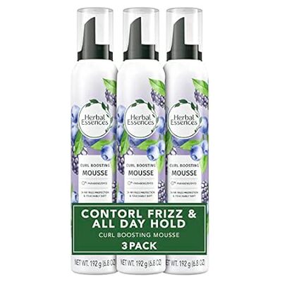 Herbal Essences Curl Boosting Mousse， Frizz Control for C