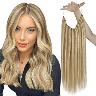 Invisible Wire Hair Extensions Highlights Blonde Hair Ext