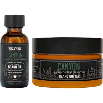 Live Bearded: Beard Oil and Beard Butter Grooming Kit - C