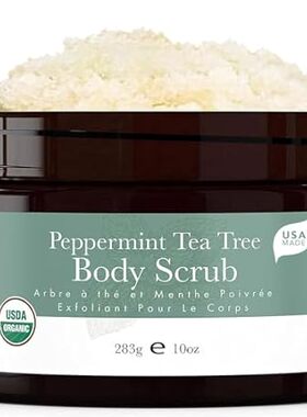 Peppermint Tea Tree Organic Body Scrub - USA Made Sugar S