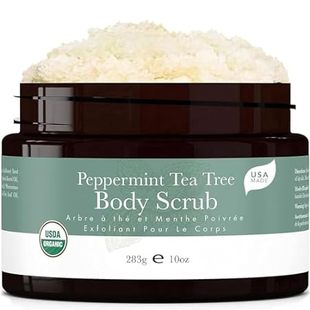 Peppermint Tea Tree Organic Body Scrub - USA Made Sugar S