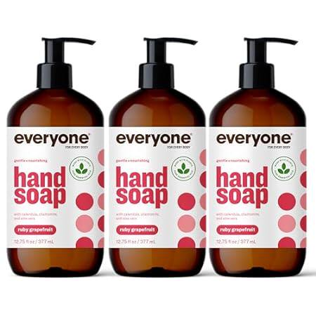 Everyone Liquid Hand Soap， 12.75 Ounce (Pack of 3)， Ruby