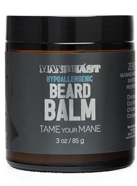Hypoallergenic/Nut-Free Beard Balm - 100% Natural - No Sy