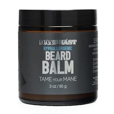 Hypoallergenic/Nut-Free Beard Balm - 100% Natural - No Sy