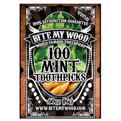 Bite My Wood Mint Flavored Toothpicks - Infused 3 Times F