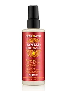 Creme of Nature， Argan Oil for Hair， Perfect 7-in-1 Leave