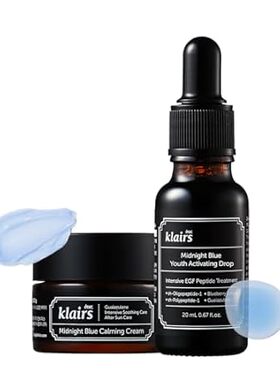 [DearKlairs] Midnight Blue Drop + Calming Cream Set， Ligh