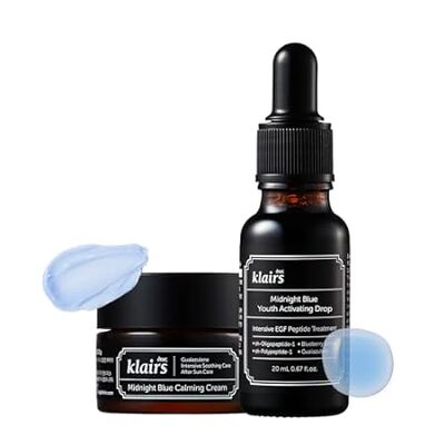 [DearKlairs] Midnight Blue Drop + Calming Cream Set， Ligh
