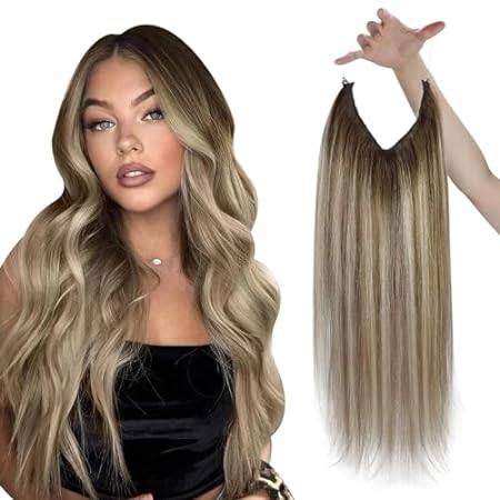 Sunny Wire Human Hair Extensions Balayage Fishing Line Ha