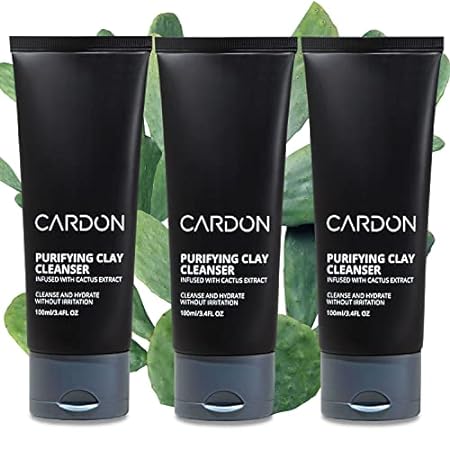 Cardon Men's Deep Pore Cleaning Clay Face Wash， 4x Better