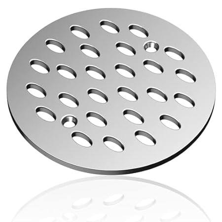 Shower Drain Cover， 4-1/4 Screw-in Floor Drain Cover， Sh