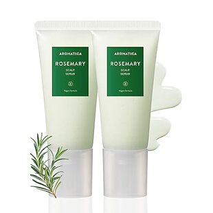 AROMATICA Rosemary Scalp Scrub (2 Pack) 5.82oz / 165g， Gi