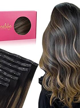 WENNALIFE Seamless Clip In Hair Extensions， 14 Inch 130g