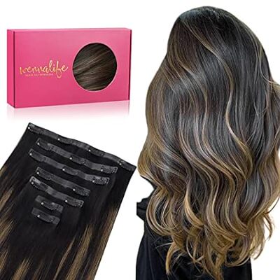 WENNALIFE Seamless Clip In Hair Extensions， 14 Inch 130g