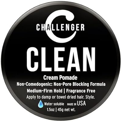 Challenger Men’s Clean Cream Pomade， 1.5 Ounce | Fragranc