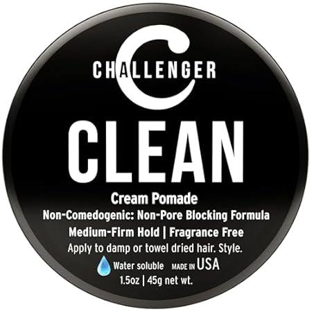 Challenger Men’s Clean Cream Pomade， 1.5 Ounce | Fragranc