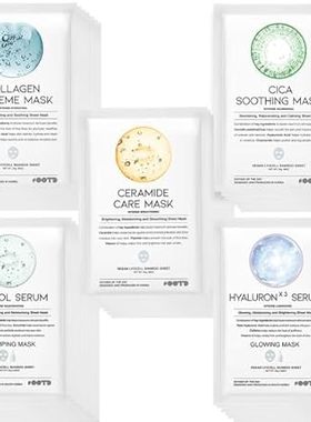 50Combo Korean Face Sheet Mask Gift Pack， Hydrating， Calm