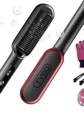 TYMO Ring Plus Ionic Hair Straightener Brush - Straighten