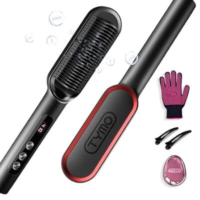TYMO Ring Plus Ionic Hair Straightener Brush - Straighten