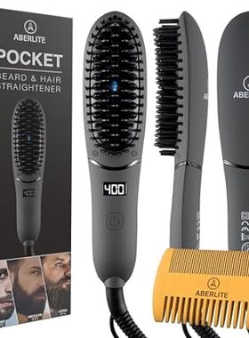 Aberlite Pocket - Compact Beard Straightener for Men - Io