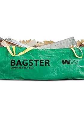 BAGSTER 3CUYD Dumpster in a Bag holds up to 3，300 lb， Gree
