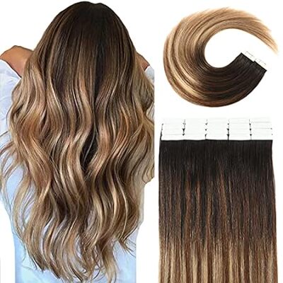 VINBAO Tape in Hair Remy Human Hair Skin Weft Hair Extens